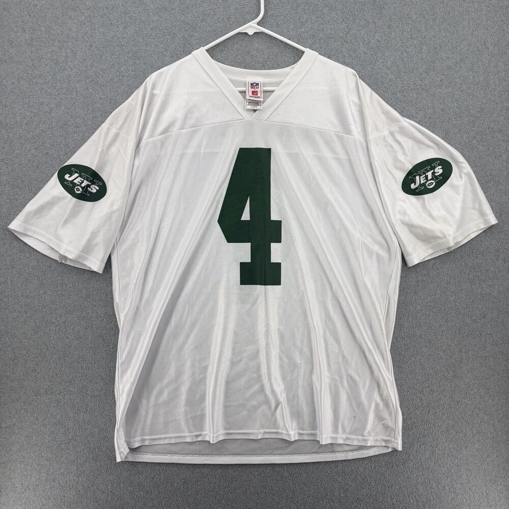 Brett Favre New York Jets #4 NFL Players Jersey White Mens XL Vintage 2008